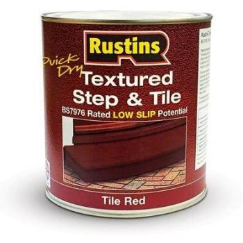 Rustins TXSTRDW500 Textured Step and Tile, Red, 500 ml