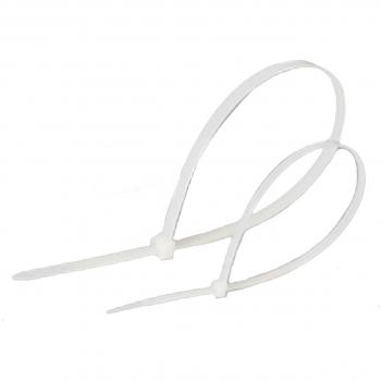 Brida de nailon blanca 3.5 x 200 mm para gestión de cables