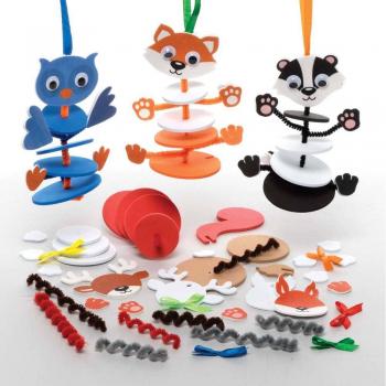 Woodland Animal Stacking Decoration Kits (Pack of 6)