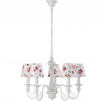 Metall-Kronleuchter Honsel 12035 – Weiß, 30 W, E14, Cornwall Design (65 x 65 x 45 cm)