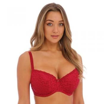 Fantasie Red Padded Half-Cup Bra