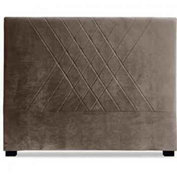 Tête de lit Taupe Velours Diam 140cm