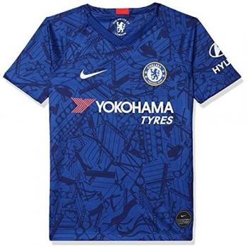 Nike Kinder CFC Y NK BRT STAD JSY SS HM Football Top, Rush Blue/White Full Sponsorship, XS