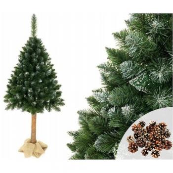 Albero di Natale artificiale 180 cm con effetto neve e brillantini