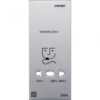 Merten 213560 Zentralplatte für Rasiersteckdose, Alu, System M