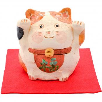 Hisami-Keramik Glückskatze 6 x 8 cm