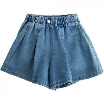 Mädchen Plissee Shorts in Blau