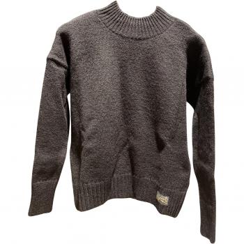 Jersey de mujer Superdry marrón chocolate con cuello perkins