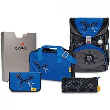 Superflash Blue Shark Ergobag Set – 5 Teile