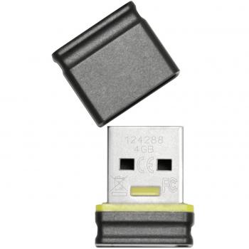 USB 2.0 4 GB Mini Stick – Platin‑Schwarz