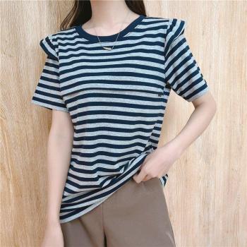 Women's Ruffled Sleeve Nursing T-Shirt for Summer