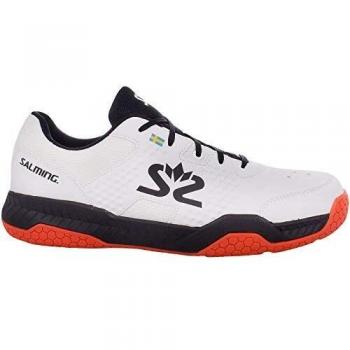 Salming Herren Hallensportschuhe – Hawk Court (weiß/schwarz, UK 29)