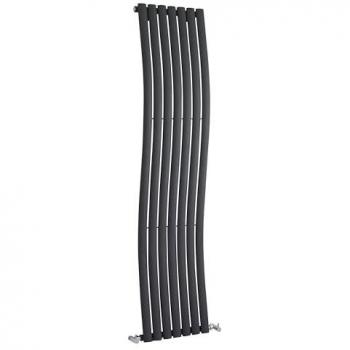 Vertical Designer Radiator 2164 BTU Anthracite 1785mm x 413mm (Wave Series)