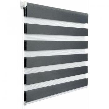 Store en Roulement à Deux Fixations Rapides, 60 × 120 cm, Thermique Isolant Jour/Nuit, Gris Foncé