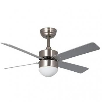 Ventilador de Techo Cygnus Níquel 107cm con Plafón LED