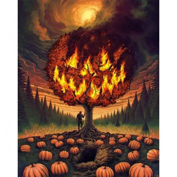 Holiday Pumpkin Tree 5D DIY Diamond Painting 20X30CM