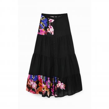 Desigual Maxirock Monsieur Christian Lacroix Le Mans Schwarz Relaxed Fit S Damen