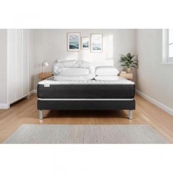 Pack Nuit Sérénité VITALSPRING 160×200 cm – Matelas, Sommier à Lattes, Oreillers & Couette
