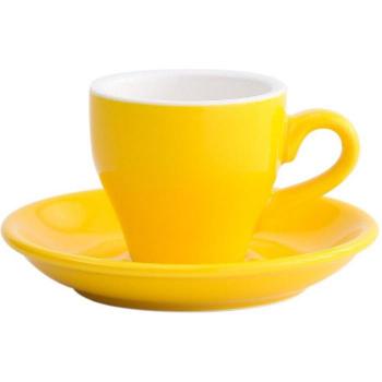 Colorful 80ml Espresso Cup and Saucer
