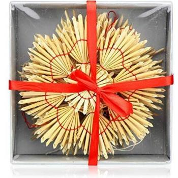 Weihnachtsdekoration: com‑four® Strohsterne‑Set