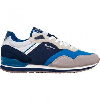 Sneakers Uomo Pepe Jeans London Link Blu Navy Grigio