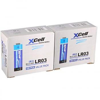 XCell 200 Stück AAA LR03 Micro Super Alkaline Batterien 1,5V