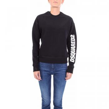 Femme Crop Top Logo Dsquared2 Noir
