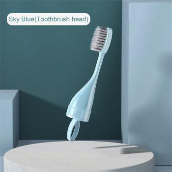 Folding Travel Toothbrush with Integrated Toothpaste