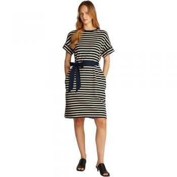 Tommy Hilfiger Damen A‑Linien­kleid – COTTON INTERLOCK Short – Dunkelblau