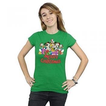 Holiday Mickey & Friends Women’s Green T‑Shirt