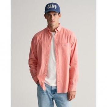 Camisa Larga Manga Rosa “Regular Fit” Gant – Algodón/Lino
