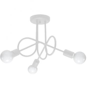 White Loop 3-Light Ceiling Fixture by Sollux