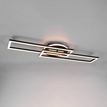 Plafonnier LED Twister, télécommande incluse, noir, pivotant