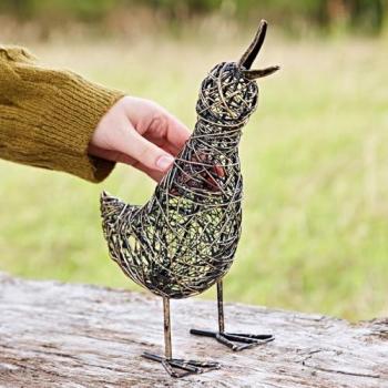 Bronze Paper Duck Garden Sculpture – Small Slim Version (Aarti)