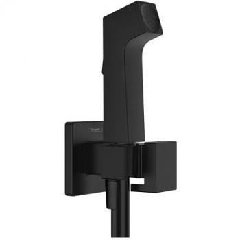 Hansgrohe Bidette E Handbrause, 1jet, für Kaltwasser, mit Brausehalterung, eckiges Design, EcoSmart+