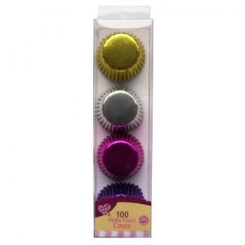 Petits Fours Assortment – 100 Pieces in 4 Metallic Shades