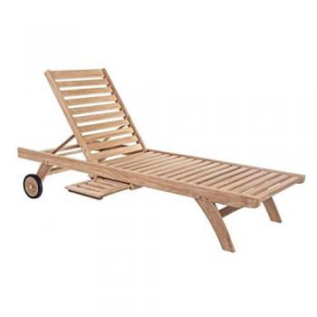 Lettino con Ruote in Teak Maryland Bizzotto