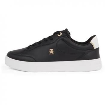 Plateau Sneakers von Tommy Hilfiger Essential Chic Court in Schwarz