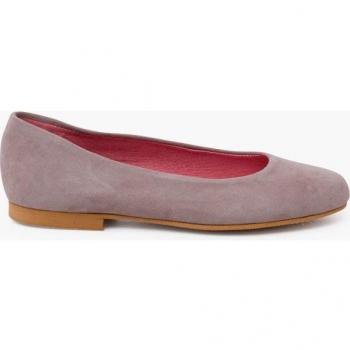 Pisamonas Ballerines enfant gris suède semelle standard