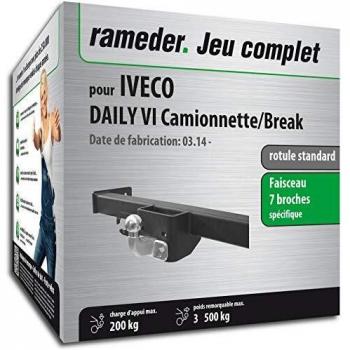 Rameder Attelage rotule Standard 2 Trous IVECO Daily VI + Faisceau électrique 7 Broches