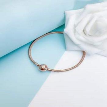 Panjia Rose Gold Round Head Soft Snake Base Chain
