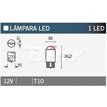 Bombilla T-10 LED 12V 5W – Caja de 10 lámparas