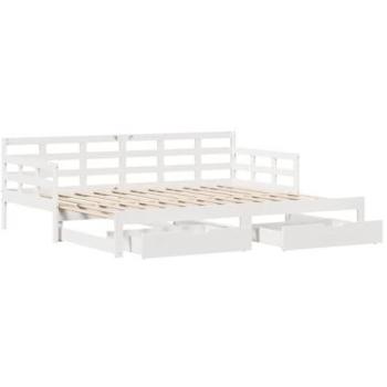 Sofá Camas Branco VidaXL 90x190cm – Armazenamento em Gaveta