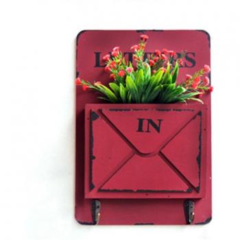 18x4.5x26cm White Outdoor Mailbox Organizer, Vintage Style