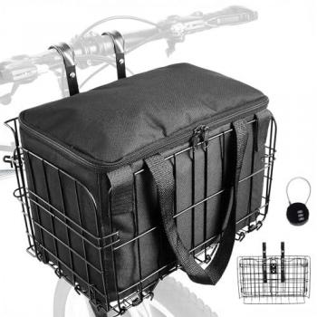 Panier Avant de Vélo Cargo Pliable en Métal