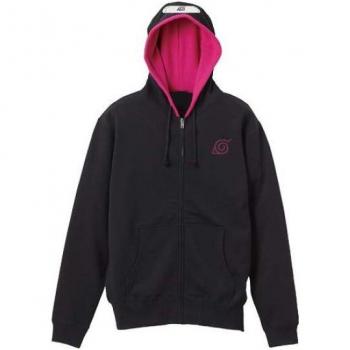 Boruto Naruto Zip Parka – Black & Tropical Pink (L)
