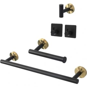 5 PCS Bathroom Towel and Paper Holder Set