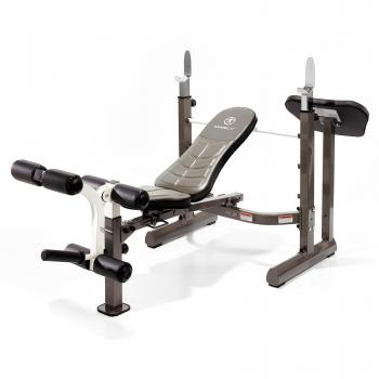 Marcy Grey Unisex Foldable Bench (Medium) with Rack