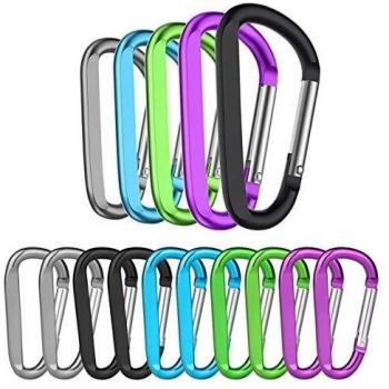 Aluminium Mini D‑Ring Keychain – 15 Piece Set (Climber Friendly)