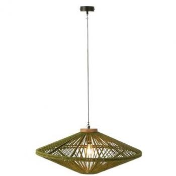 Lumière suspendue à la jute verte – Dollie 77 cm
